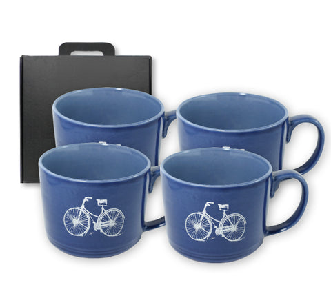 ~ Nina 12oz navy mug Set of 4 in a Raven Gift Box