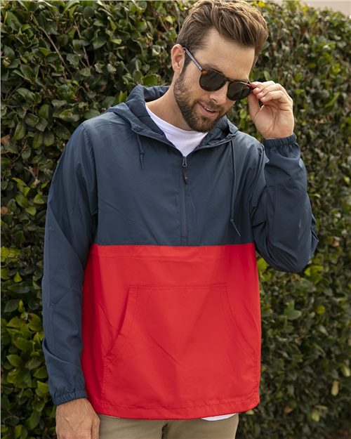 Independent Trading Co Unisex Lightweight Quarter-Zip Windbreaker Pullover Jacket