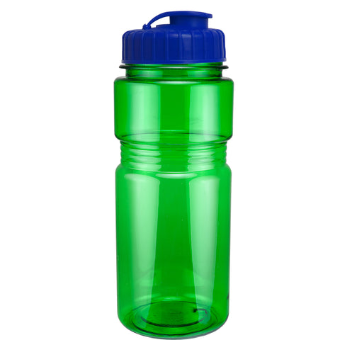 20 Oz. Translucent Recreation Bottle w/ Flip Top Lid