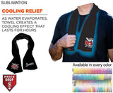 Colored Cooling Towel, 12"x40", Edge to Edge sublimation 2 sides