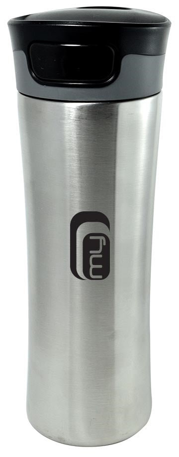 Helix 16oz double wall stainless steel vacuum tumbler with push-button lid