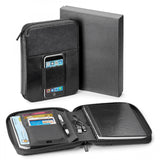 A5 ZIP JOURNAL WITH 5,000 mAh WIRELESS CHARGING POWER BANK INCLUDES UL CERTIFIED BATTERY