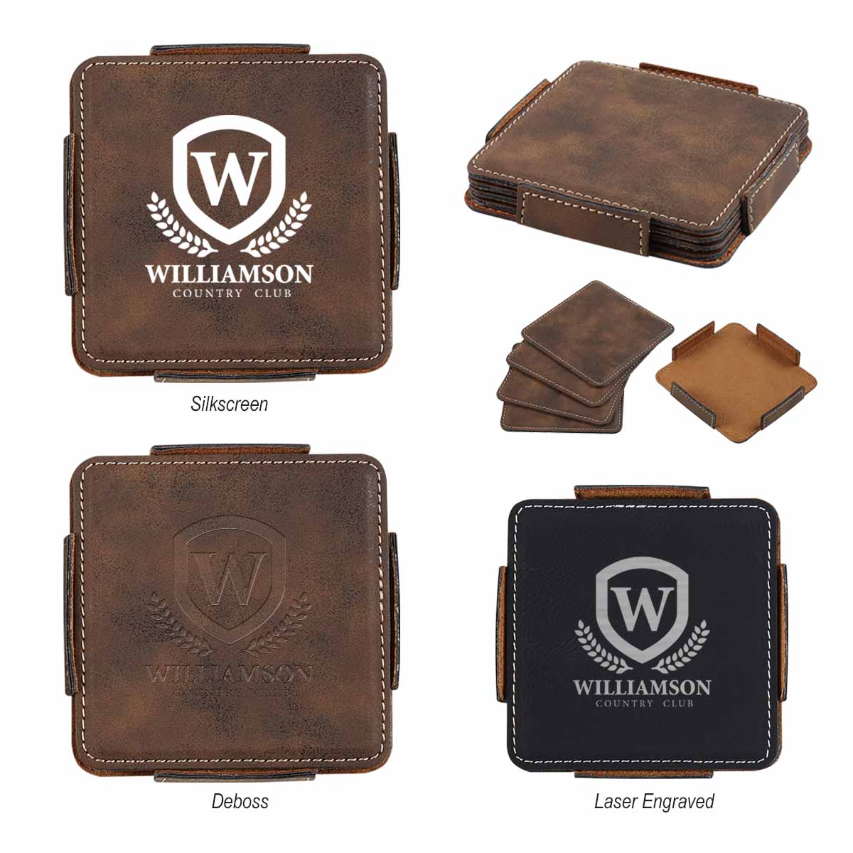 4-piece Coaster Set With Holder