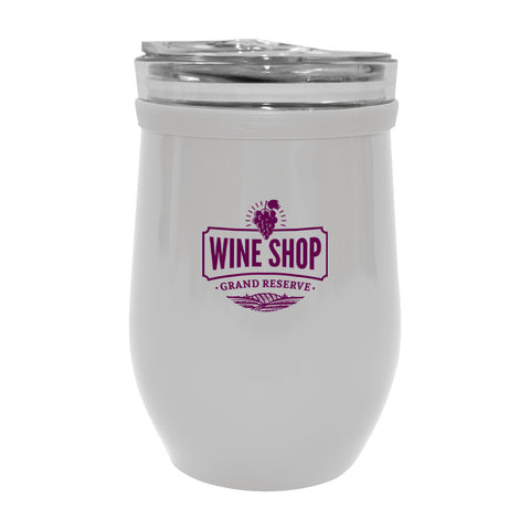8 Oz. Glass And Stainless Steel Wine Tumbler