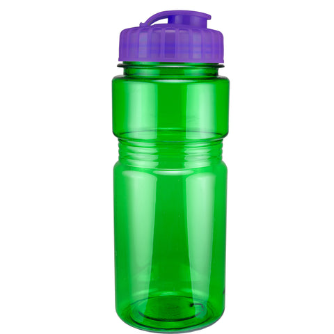 20 Oz. Translucent Recreation Bottle w/ Flip Top Lid