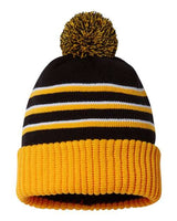 Richardson® Stripe Pom Cuffed Beanie