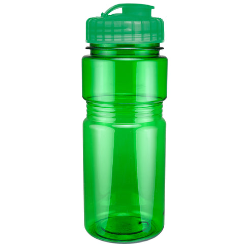 20 Oz. Translucent Recreation Bottle w/ Flip Top Lid