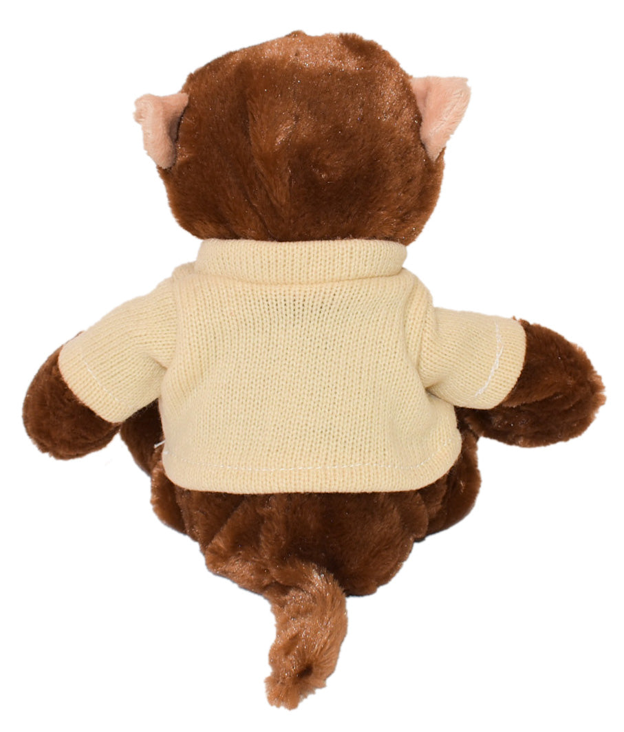 11" Milo Monkey w/ Machine Knit Sweater Embroidered