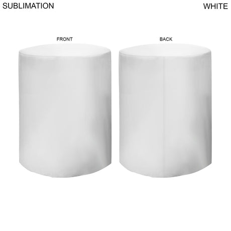 Sublimated Round Fitted Cruiser White Table Throw, Sublimated Full color