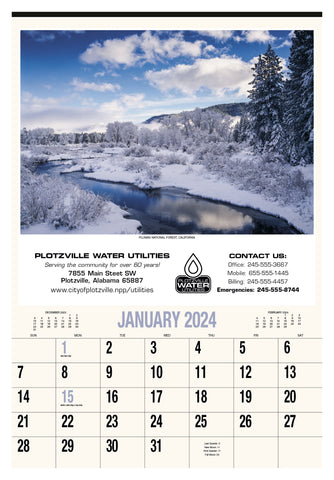 Scenic America¬Æ Executive-White Ad Calendar