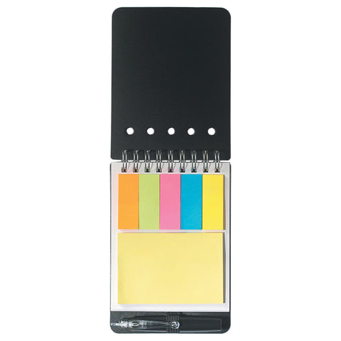 Spiral Jotter With Sticky Notes, Flags & Pen