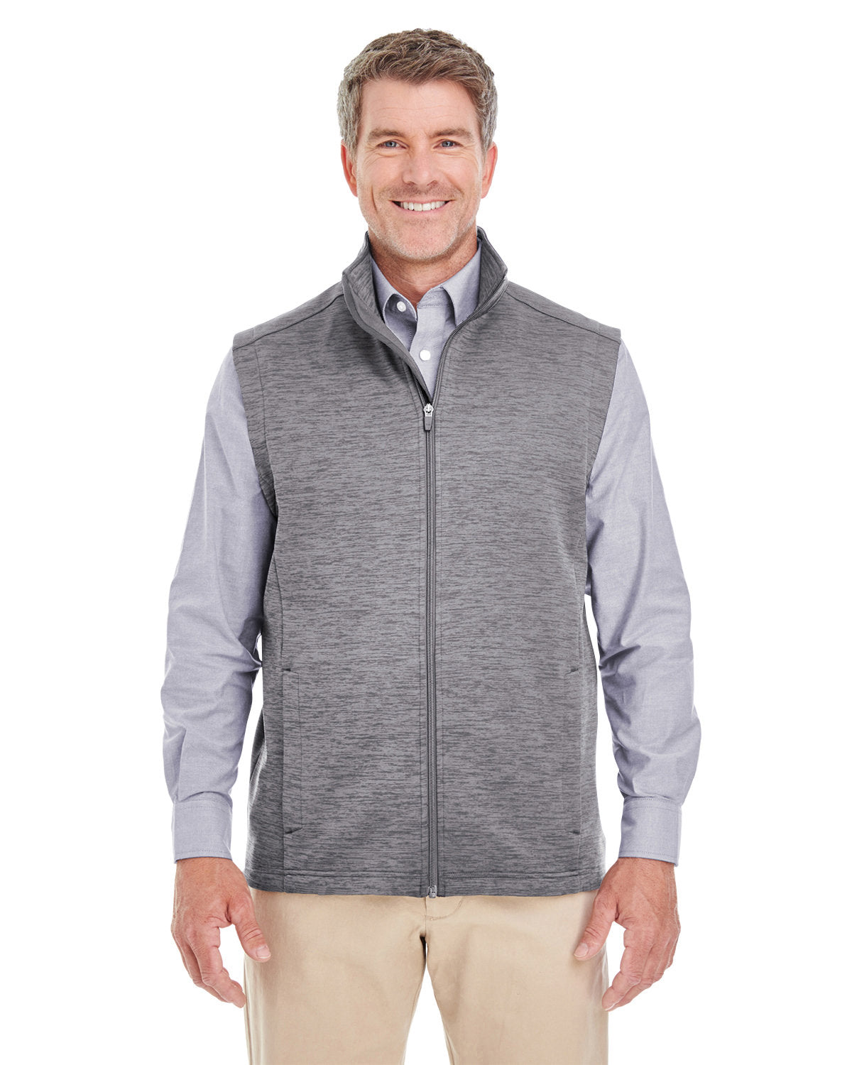 DEVON AND JONES Men's Newbury Mélange Fleece Vest