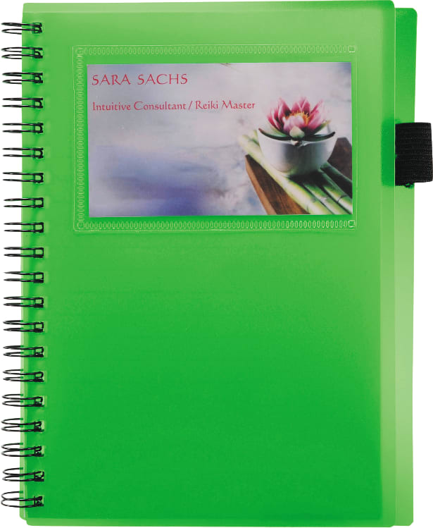5.5" x 7" FSC Mix Star Spiral Notebook with Pen