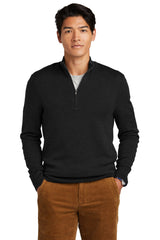 Brooks Brothers Washable Merino Birdseye ¬º-Zip Sweater