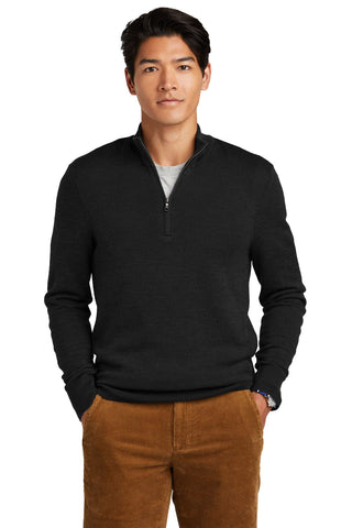 Brooks Brothers Washable Merino Birdseye ¬º-Zip Sweater