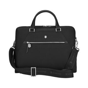 14'' Victoria Signature Black Briefcase w/10
