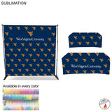 48 Hr Quick Ship- Tradeshow Booth Package, 8' Expanding Display and 6' Sublimated PREMIUM Tablecloth