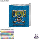 Personalized Microfiber Dri-Lite Terry Rally, Sweat, Skate Towel, 15x15, Sublimated