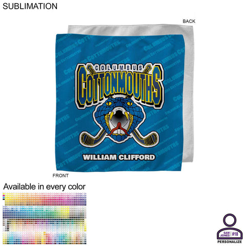 Personalized Microfiber Dri-Lite Terry Rally, Sweat, Skate Towel, 15x15, Sublimated