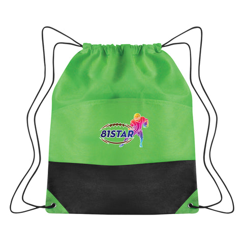 Non-woven Two-tone Drawstring Sports Pack