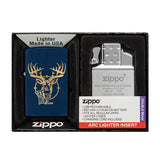 Matte Zippo® Lighter & Rechargeable Electric Lighter Insert Gift Set