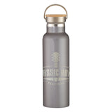 21 Oz. Full Laser Tipton Stainless Steel Bottle With Bamboo Lid