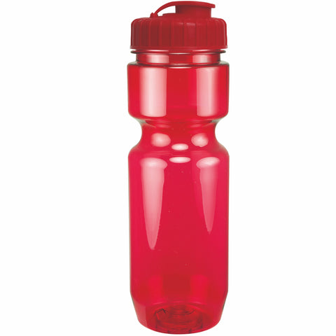 22 Oz. Translucent Bike Bottle w/ Flip Top Lid