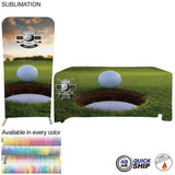48 Hr Quick Ship - Tradeshow Booth Package Sleek,3'W EuroFit Display and 6' Sublimated Tablecloth