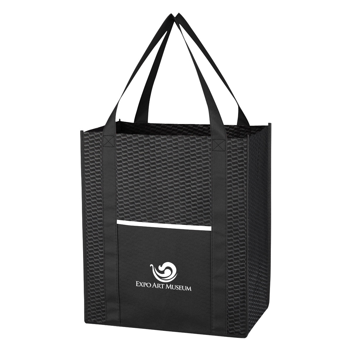 Non-woven Wave Shopper Tote Bag