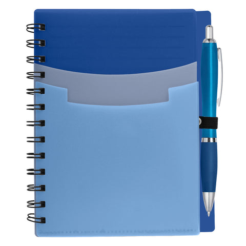 Tri-pocket Notebook & Satin Pen