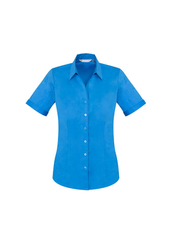 Ladies' Short Sleeve Monaco French Style Cotton Stretch Shirt