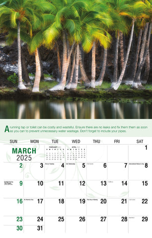 Galleria Wall Calendar 2025 Go Green Calendar
