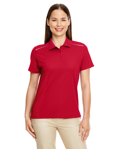 CORE 365 Ladies' Radiant Performance Piqué Polo with Reflective Piping