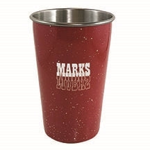 Festival 17oz stainless steel cup red w/white specs