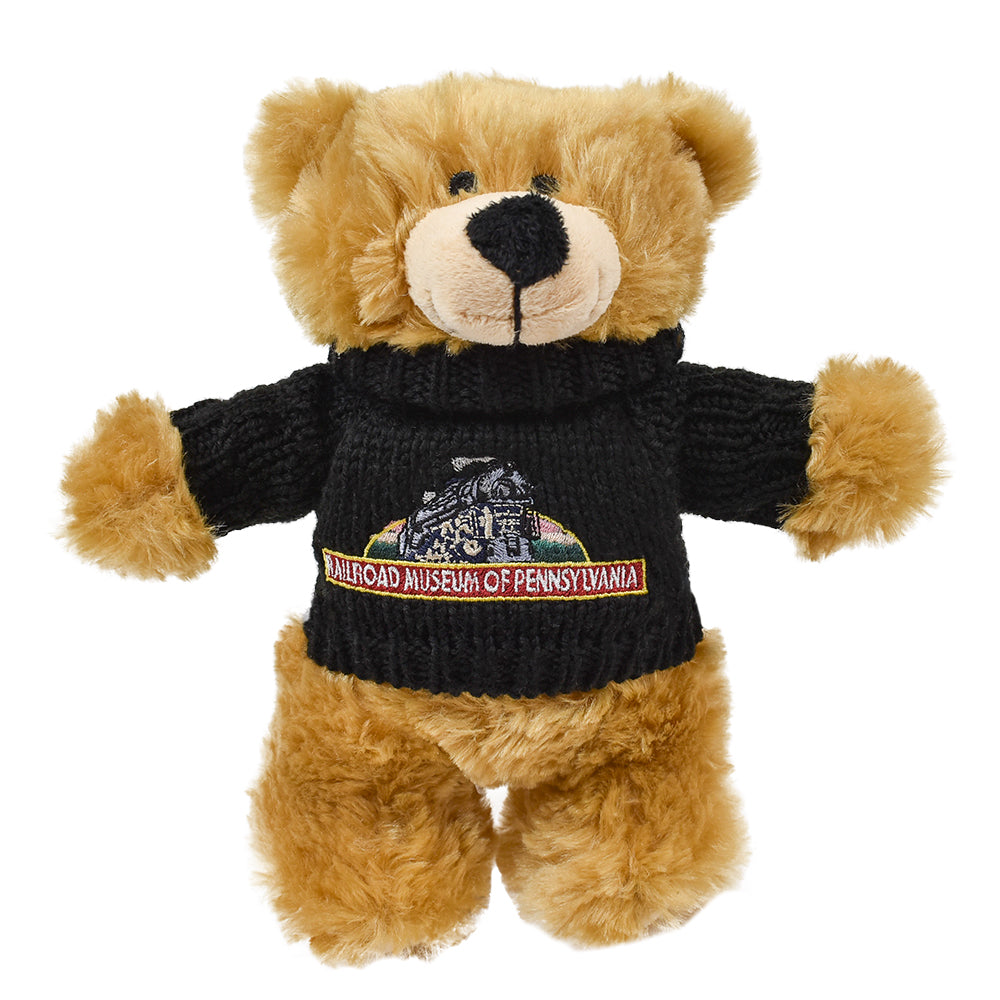 8.5" Standing Bailee Bear w/Hand Knit Embroidered Sweater