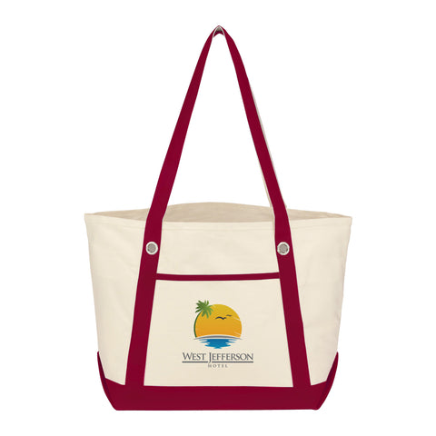 Medium Cotton Canvas Sailing Tote Bag