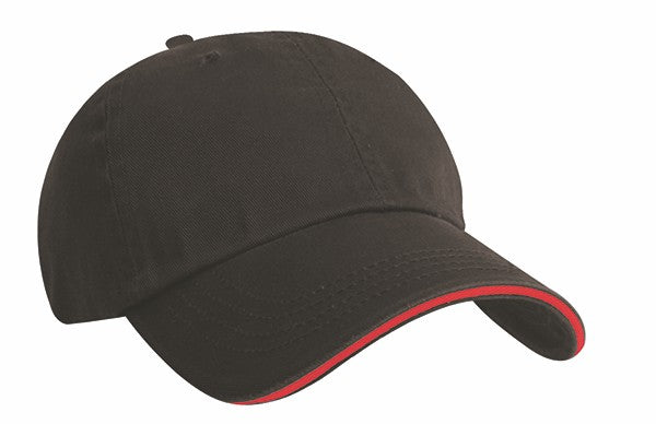 Unconstructed Chino Washed Cotton Twill Cap w/Sandwich Bill