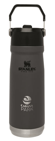 Stanley® IceFlow 22oz Flip Straw Water Bottle, grey - Etched