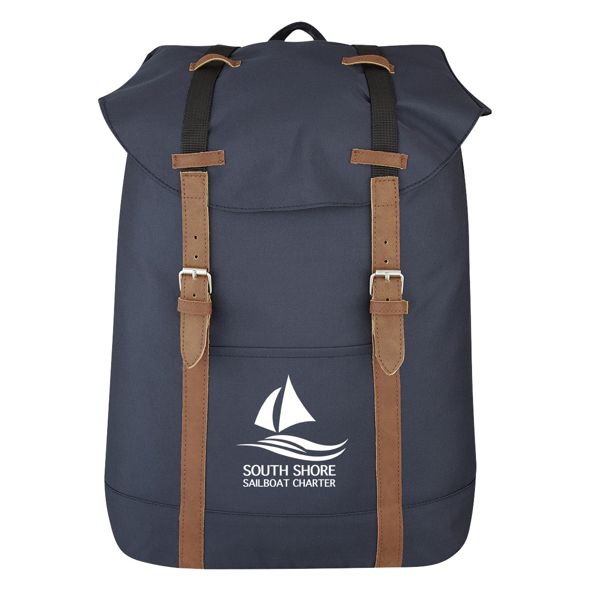 Flap Drawstring Backpack