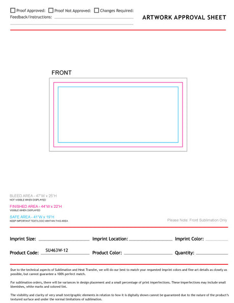 Camping Towel in Absorbent and Compact Microfiber Dri-Lite Terry, 22x44, Sublimated 1 side