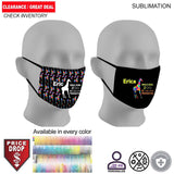 Personalized Sublimated 2ply Antimicrobial Cloth Face mask available in EVERY COLOR