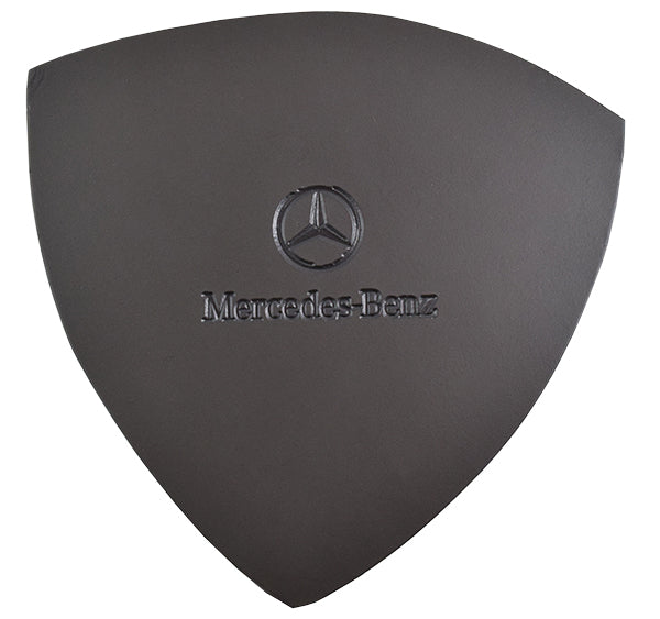 European Thick shield shape single coaster black leather