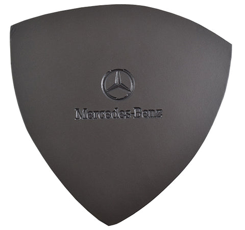 European Thick shield shape single coaster black leather