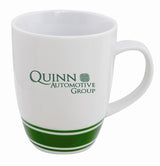 Deux 12oz 2tone white/green mug