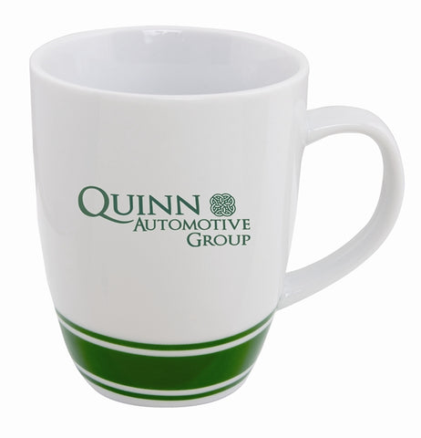 Deux 12oz 2tone white/green mug