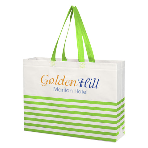 Non-woven Horizontal Stripe Tote Bag