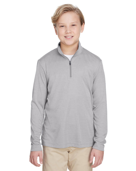 Team 365 Youth Zone Sonic Heather Performance Quarter-Zip