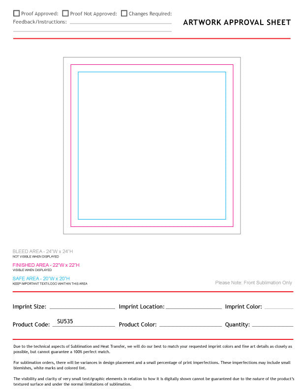 Square Bandana, 22x22, Sublimated Edge to Edge 1 side