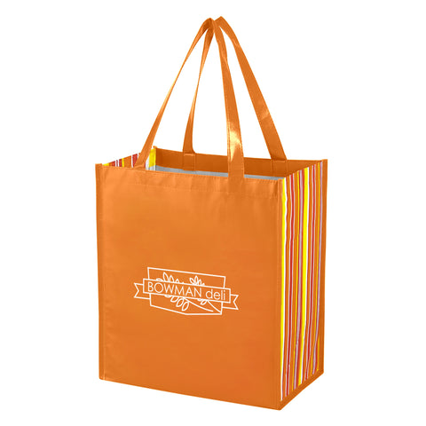 Shiny Laminated Non-woven Tropic Shopper Tote Bag