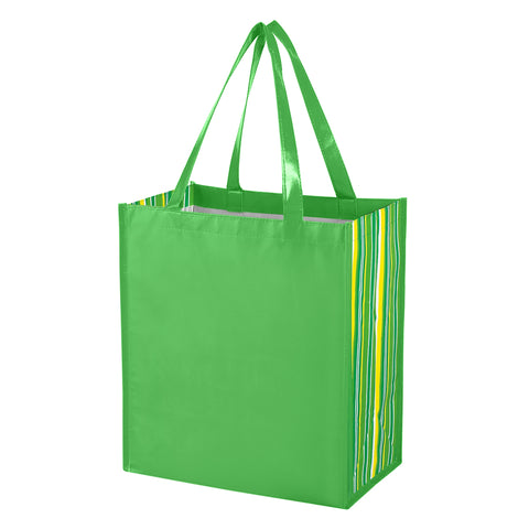 Shiny Laminated Non-woven Tropic Shopper Tote Bag
